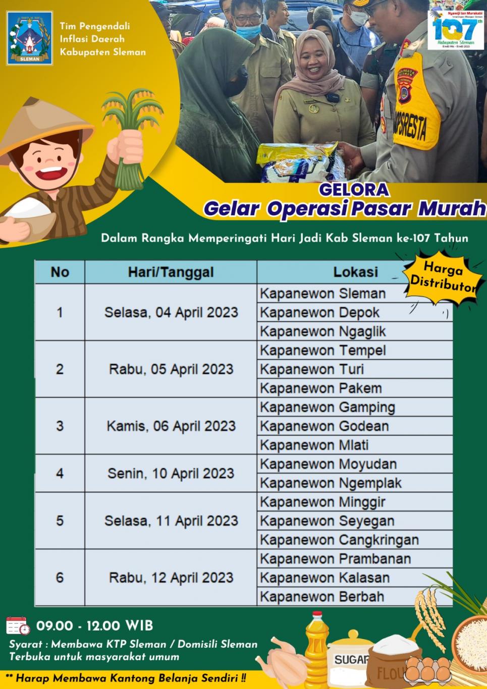 4 APRIL 2023, GELORA PASAR MURAH MEMPERINGATI HARI JADI SLEMAN