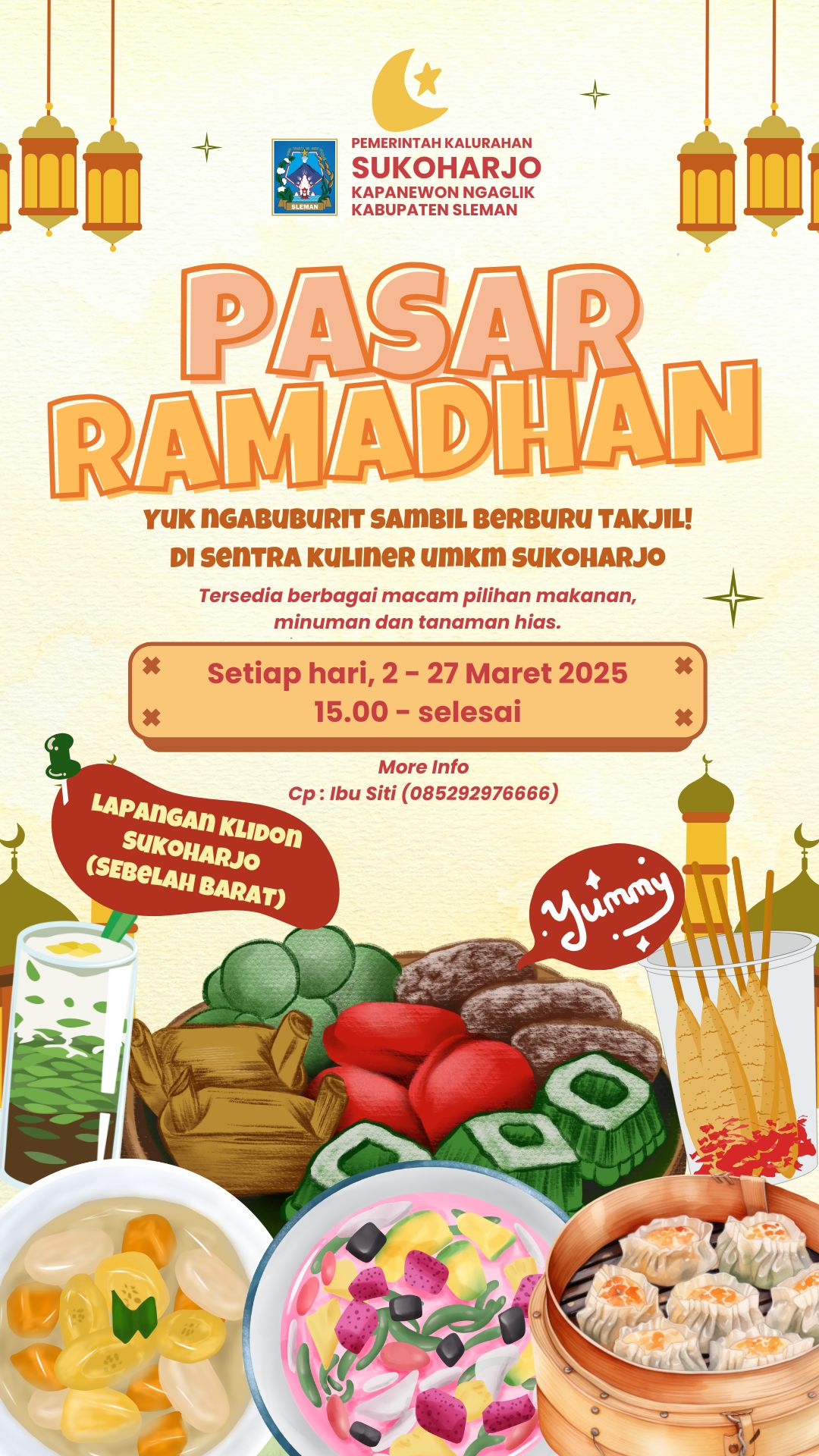 Pemerintah Kalurahan Sukoharjo menggelar pasar ramadhan