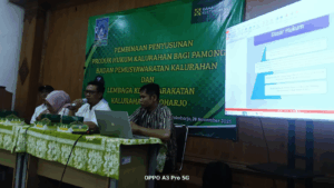 PEMBINAAN PENYUSUNAN PRODUK HUKUM KALURAHAN SUKOHARJO DIGELAR DI AULA KALURAHAN