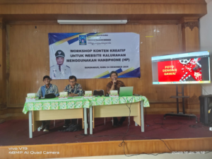 Workshop Konten Kreatif Website Kalurahan, Optimalkan HP sebagai Media Publikasi