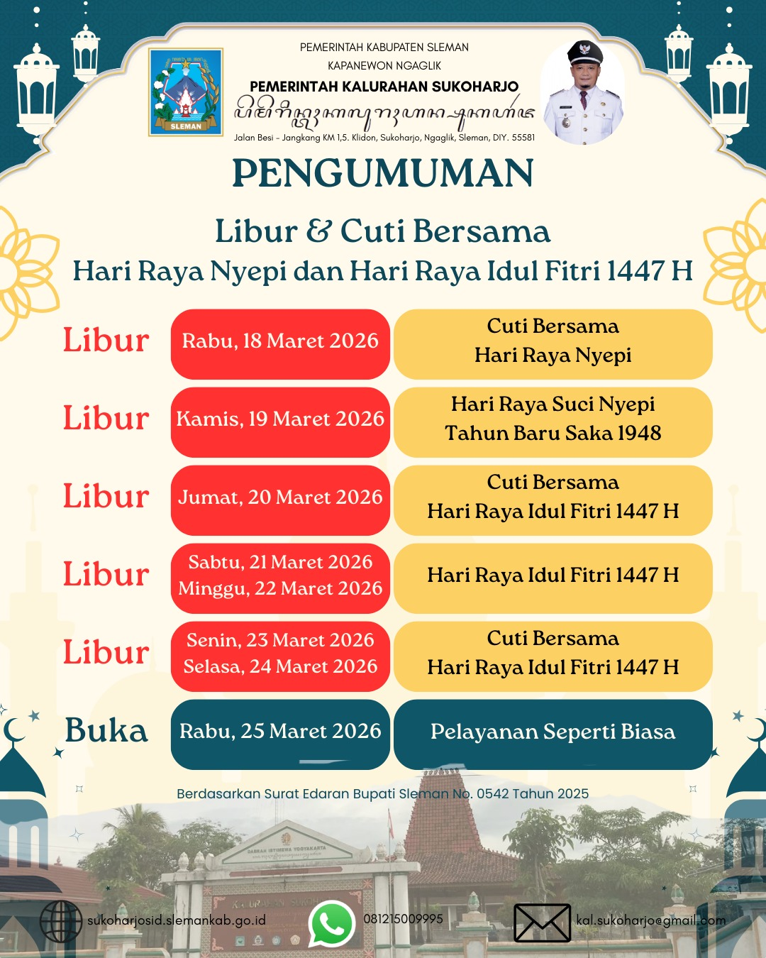 LIBUR & CUTI BERSAMA HARI RAYA IDUL FITRI