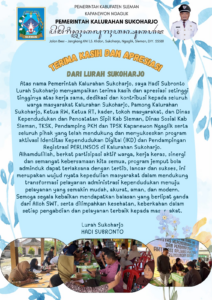 UCAPAN LURAH SUKOHARJO